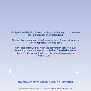Omegaverse Trading Cards: Random Photocard Pack (Preorder)